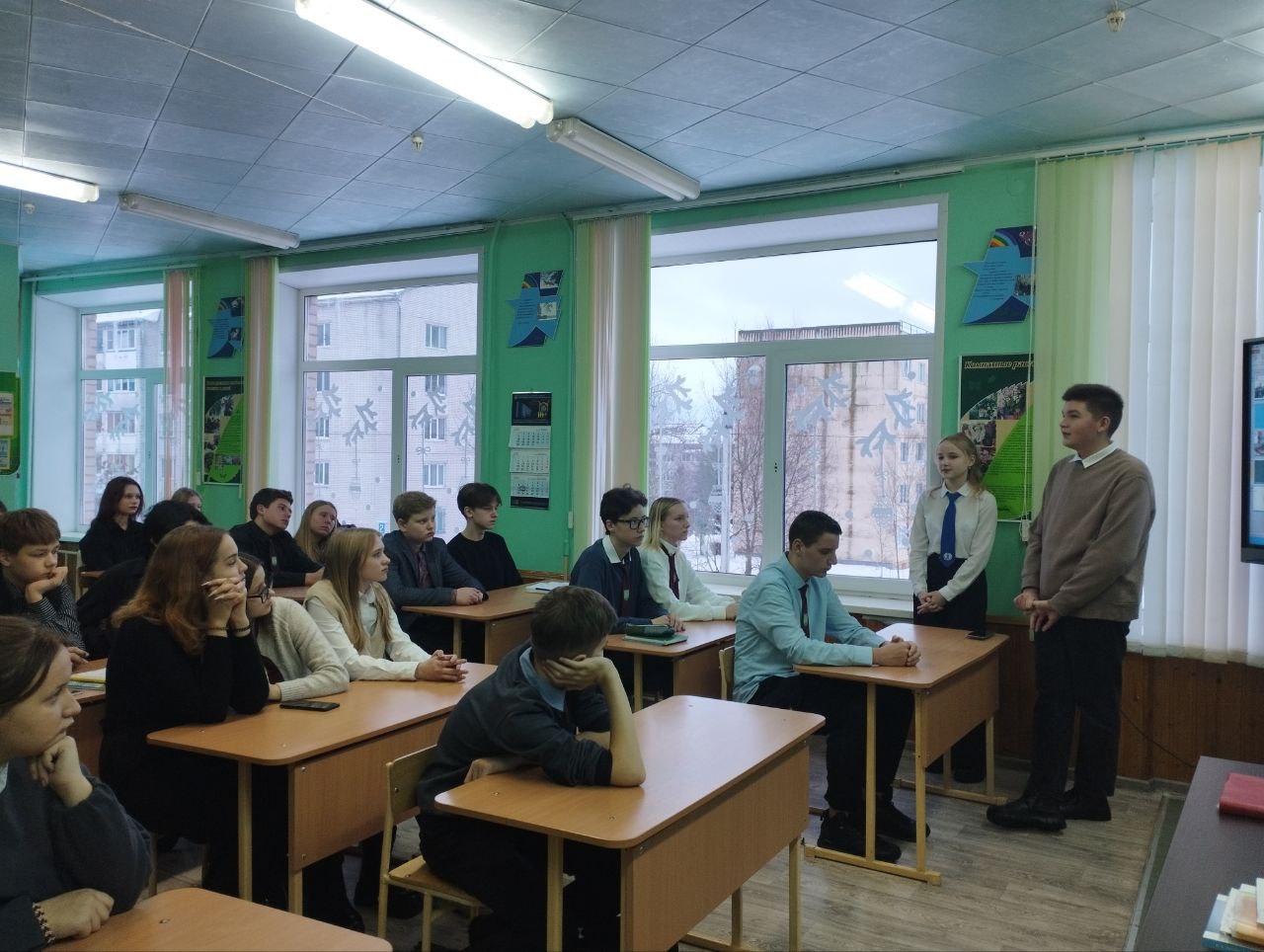 Встреча с учащимися 9 классов «Средней школы имени М.В. Октябрьской г.п. Лиозно»